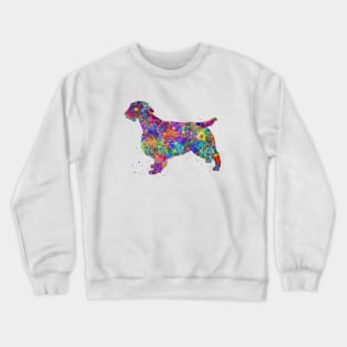 Welsh springer spaniel dog watercolor Crewneck Sweatshirt